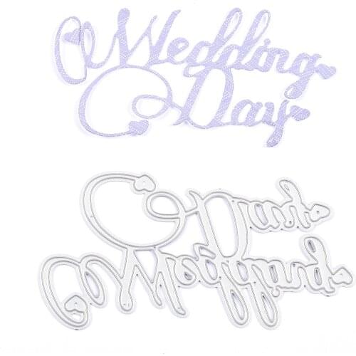 Letter Wedding Day Metal Cutting Dies For DIY Scrapbooking Decorative and Card Making Embossing Craft 2021 New