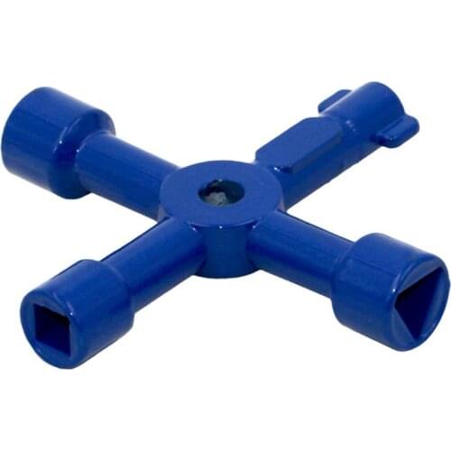 Multifunction 4 Ways Universal Wrench Plumber Keys Zinc Alloy 72x72cm For Gas Electric