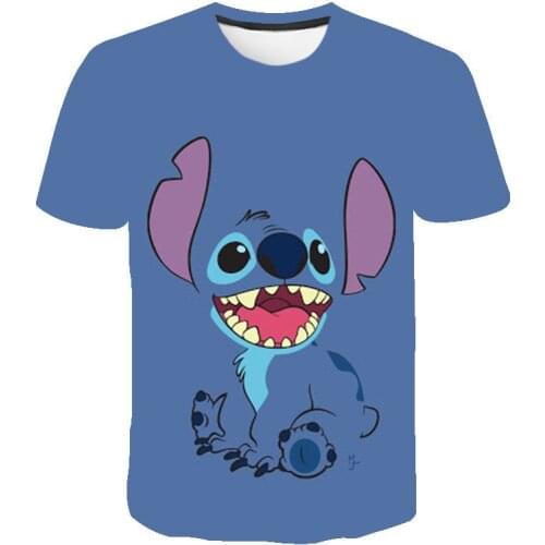 New Summer 3D Printed T Shirts Stitch Casual Men Women Children Cool Fashion Short Sleeve Boy Girl Kids Interesting Tops