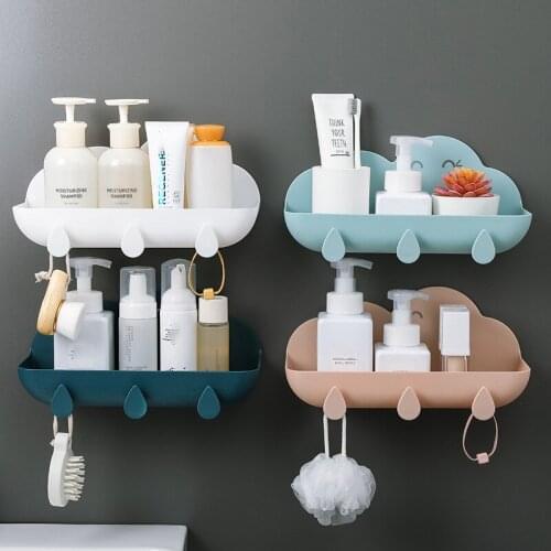 Portable Bathroom Storage Rack Draining Design Space Saving Separable Storage Box PlasticRack For HomeStorage