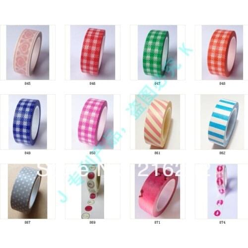Width 15mm/ Length 10m Lovely and paper decoration handmade gift diy , shredded - 910 Washi Tape 400 pattern To Choose