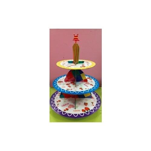 Baking three layer cake cup cake stand 3 color