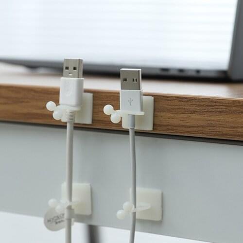 10pcs Self-adhesive cable clamp Holder desk Wire organizer Invisible plant support clip Vine Climbing Wall Fixer Sticky Hook