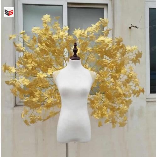 Gold Simulation Leaf ANGEL Wings Creative Adult Girls Photography Props Party Stage Show Props Shoot Accessories