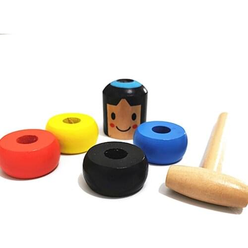 1set creative Unbreakable Wooden Man Magic Toy Magic Tricks Close Up Stage Magic Props Comedy Mentalism Fun Toy Accessory