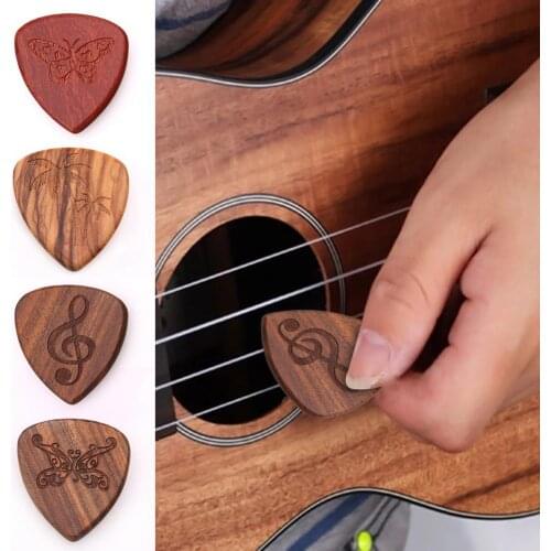 1PCS Solid Wood Picks Plectrum Guitars Picks High-end Picks Fingerpicks Musical Instrument Guitar Accessories 26*30mm