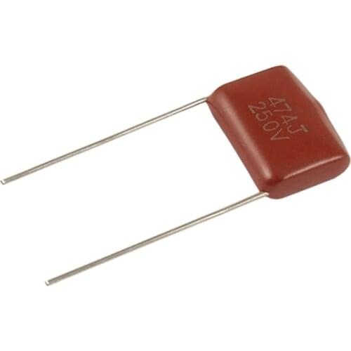 10 Pcs 250V 0.47uF 474J Metallized Polypropylene Film Capacitors