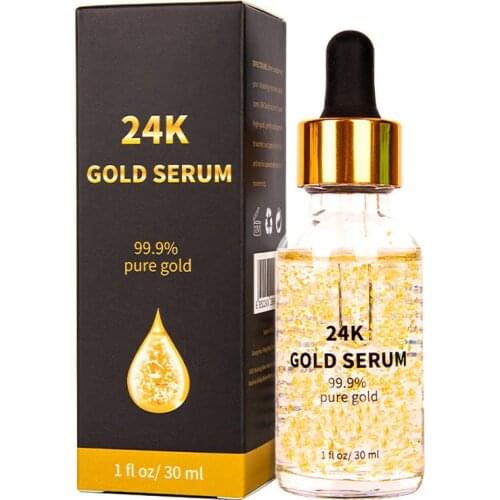 30ml 24K Gold Face Serum Moisturizing Anti-wrinkles Essence Dilute Fine Lines Shrinking Pores Anti-aging Face Serum