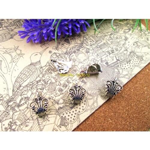 30pcs --12*17mm antique silverBeads, Bail Beads,hole :6*10mm for Bracelets or Necklaces charm DIY Charms Pendants