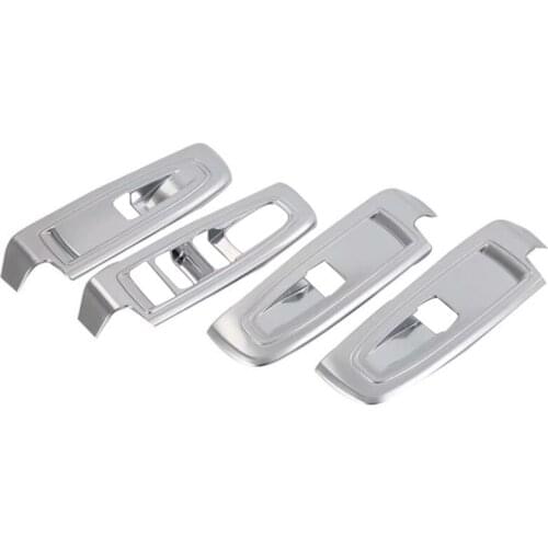 4Pcs for Subaru Forester 2019-2021 Car Armrest Window Lift Switch Button Panel Cover Trim Stickers Car Accessories