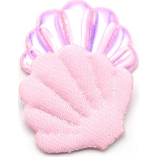 David accessories 50pcs/lot 40*40mm Pink White PU Mirrored Shell DIY Jewelry Hair Accessories Handmade Materials,50Yc8049