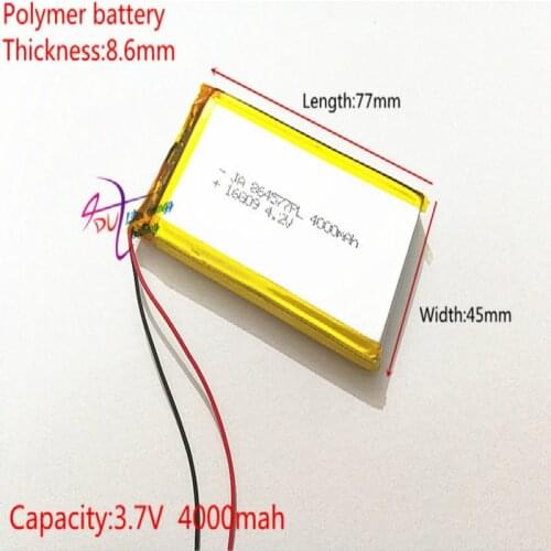 Free shipping 3.7 v lithium polymer battery 4000 mah 864577 mobile power supply tablet 7 'tablet