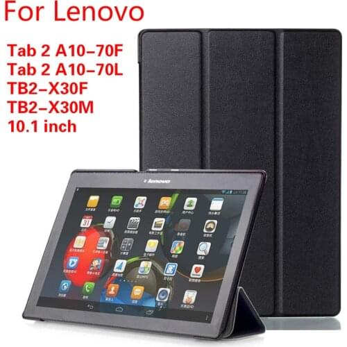 Case For Lenovo TB2-X30F X30M 10.1 inch PU Leather Smart cover Case For Lenovo TAB2 Tab 2 A10 70 70F L 10.1" Tablet + Stylus Pen