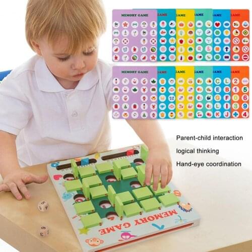 Puzzle Board Toy Memory Training Puzzle Board Toy Double-sided Logical Thinking Montessori Education Puzzle Board Toy for Child