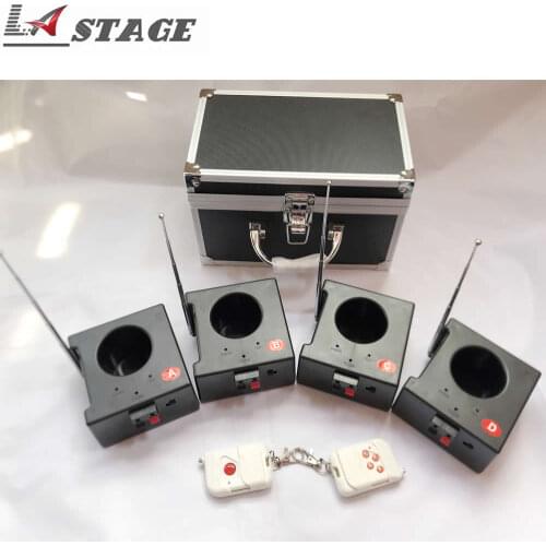 E04 4 Cues Receivers E04 Wireless Remote Stage Firework Fountain System 1 Case 4 Base Firing System for Wedding Stage Party