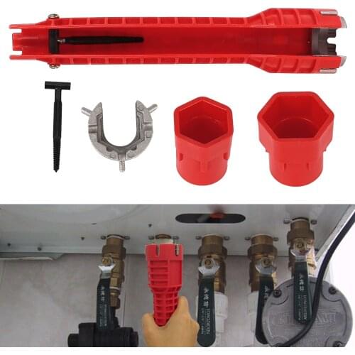 8 In 1 Flume Wrench Bathroom Faucet Anti-slip Plumbing Installation Wrenches Kitchen Sink Repair spanner Maintenance Tool