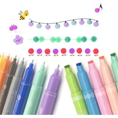 2020 Sharkbang Kawaii Double Point Pen DIY Graffiti Drawing Painting Play Color Dot Pen Art Marker Pen School Office Stationery