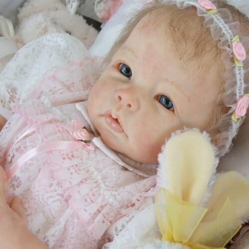 NPK kit reborn Popular face Saskia doll kit very soft real touch fresh color unpainted unfinished bebe reborn doll parts