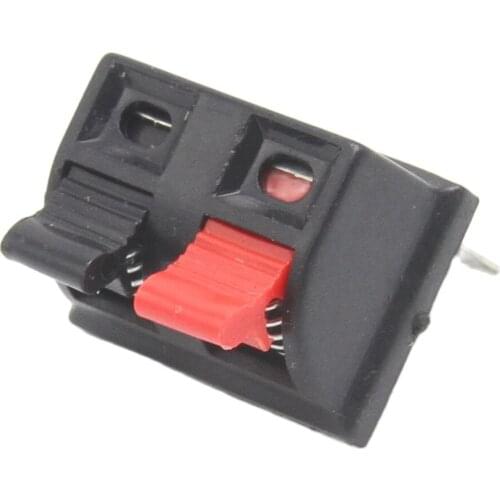 10pcs/lot Red and black 2 socket cable clamp speaker wire clip LED lamp test clip Free shipping