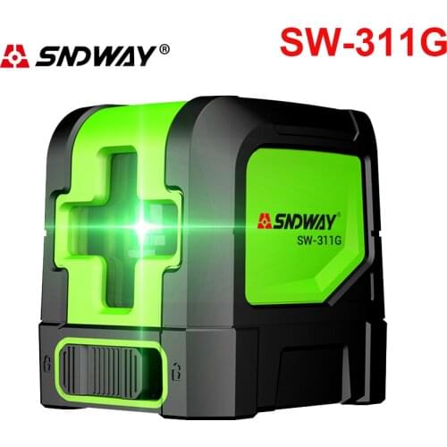 SNDWAY 2 Lines Laser Level Self Levelling Green Red Beam Laser Horizontal & Vertical Cross-Line with Magnetic Base