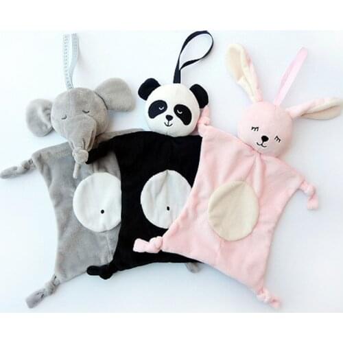 Babies Plush Soothing Toys Security Blanket Baby Toys Soothing Towels for Baby Care Animal Shape Newborns Blankie Soothing Towel