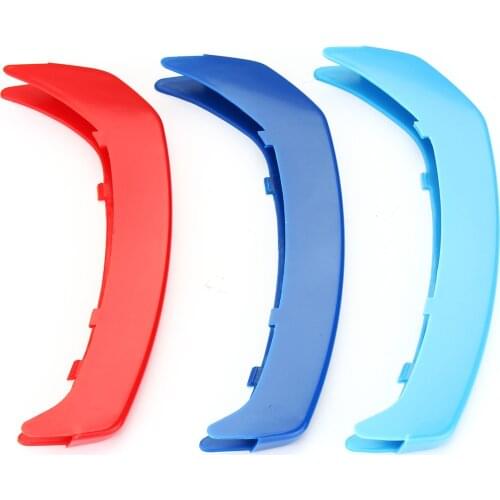 3pcs Car Grille Sticker Strip Cover Trim For BMW 1 3 5 Series F30 F31 X5 X6 E90 E91 F10 F11 F18 E60 E61 E70 E84 F48 F20 F21