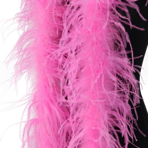 Wholesale White Ostrich Feathers Boa for Crafts Wedding Party Christmas Tree Decoration 2 Meter Natural Plumes Scarf 32color