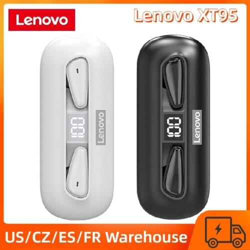 Original Lenovo XT95 True Wireless Stereo Earphones Waterproof BT 5.0 Headphones 28hrs Music Time/13mm Moving Coil/AAC+SBC/MIC