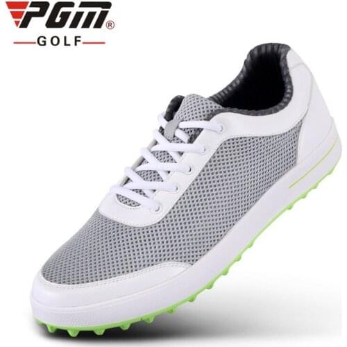 PGM Mens Golf Shoes Light Weight Breathable Athletic Shoes Outdoor Lace Up Comfortable Sport Shoes for Male AA51022