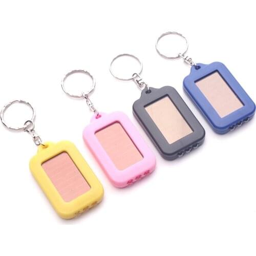 OPPOHERE Portable Outdoor Solar Power 3 LED Light Keychain Keyring Torch Flashlight Lamps