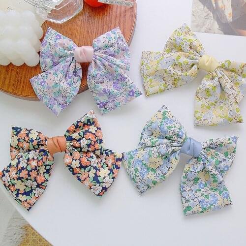 New Arrival Big Floral Bows Headband Fabric Elastic Hair Bands Women Girls Hair Accessories Fashion Korean Hair Clip Accessories