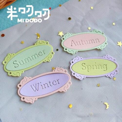 Season Mini Tag Metal Cutting Dies 2021 For Scrapbooking DIY Paper/photo Cards Midodo New Design Dies