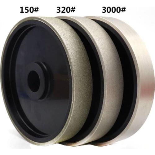 Free Shipping URANN 1pcs 6" Diamond Coated Grinding Wheel For Gem Jade Polishing Disc Grit 150 320 400 600 800 1000 3000