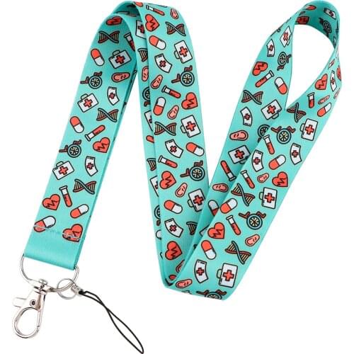 ER1061 Medical Doctor Nurse Lanyard Badge ID Lanyards Phone Rope Key Lanyard Neck Straps Hospital Supply Accessories