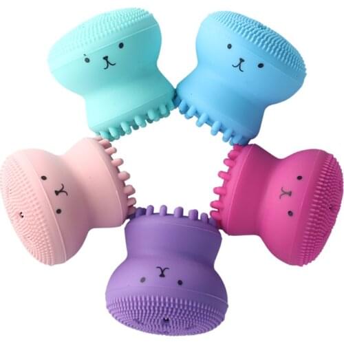 Silicone Small Octopus Facial Cleansing Brushes Face Deep Cleaning Washing Brush Massage Beauty Instrument Clean Pores/Exfoliate