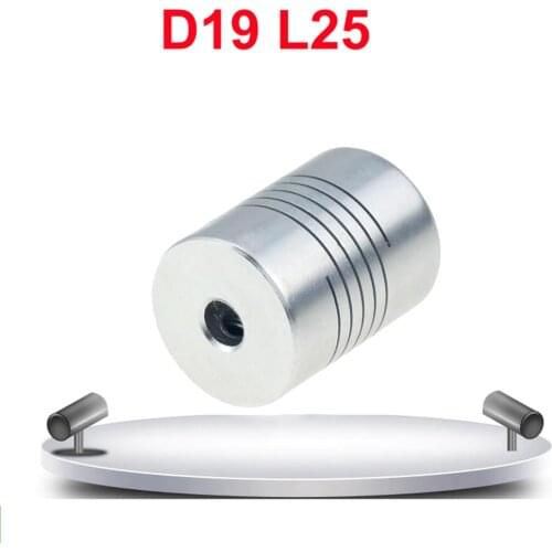 1PC 28TYPES CNC Motor Jaw Shaft Coupler D19xL25mm Flexible Coupling 5mm to 8mm 5x8 6.35x10 8x8 for 3D Printer