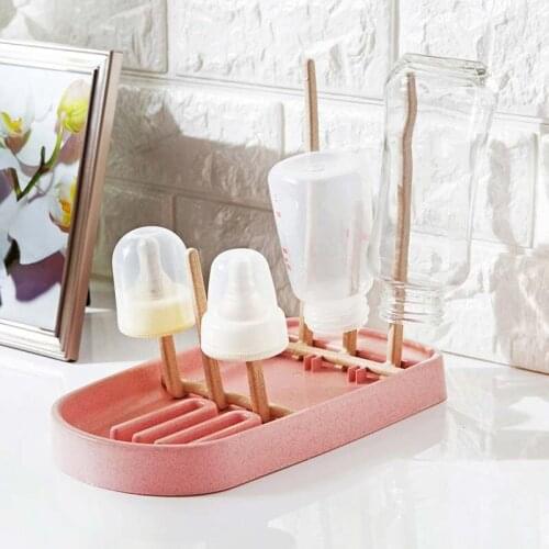 Baby Bottle Drying Rack Pacifier Nipple Drier Cute Tree Shape Cups Holders Infant Feeding Shelf Detachable Easy Clean