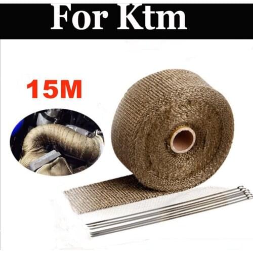 15m Titanium Header Shield Wrap Tape Kit For Automotive For Ktm 50 150 200 250 390 450 500 690 Duke Exc Exc-F Six Days Sx Sx-F