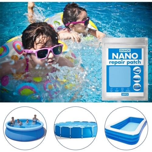Waterproof Inflatable Swimming Pool Repair Patch Self-Adhesive Clear Inflatables Puncture Tape Kits 10/20/30pcs Pool Repair