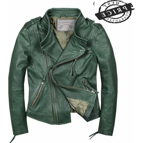 100% Real Leather Jacket Women Winter Sheepskin Coat Female Genuine Leather Jacket Korean Vintage Montone Jackets 16a0