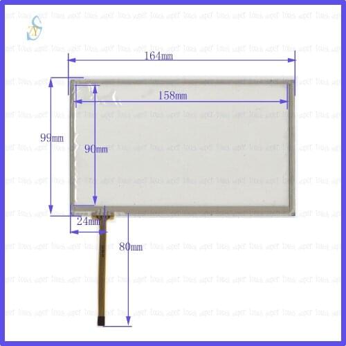 ZhiYuSun 164mm*99mm HLD-TP-2107 7inch Touch Screen glass resistive USB touch panel overlay kit 164*99 TOUCH SCREEN