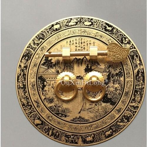 1PCS 140mm 180mm 240mm Chinese Antique Furniture Copper Fittings Cabinet Handle Shoe Bookcase Wardrobe Door Handle Retro GF277