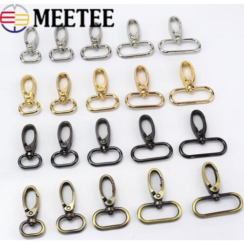 10pcs 14/16/20/25/32/38/50mm Bag Strap Buckles Metal Webbing Swivel Clasps Hangers Lobster Trigger Snap Hook DIY Accessories