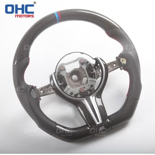 100% Real Carbon Fiber Steering Wheel compatible for F20 F22 F30,F31 F32,F33,F36 F87 M2,F80 M3,F82 F83 M1 M2 M3 M4