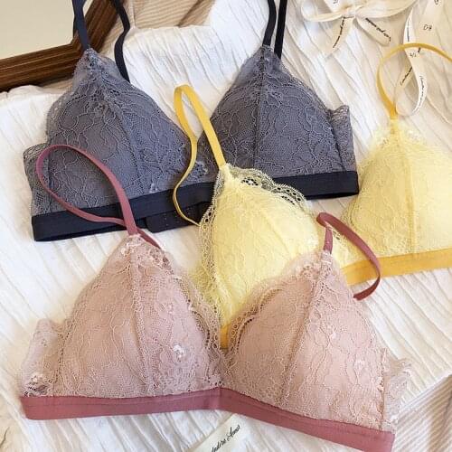 2021 Summer 5 Colors Contrast Color Comfortable Young Ladies Lingerie Sexy Women Bra And Panty Set French Thin Cup underwear