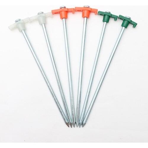4 Pcs Outdoor Camping Tent Nails Awning Canopy Tarp Tent Stakes Pegs Nai Camp Nail Windproof Steel Nail Beach Accessories