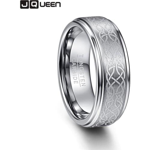 Geometric Lines 8mm Width Men Rings 100% Tungsten Carbide Wedding Bands Gift Anillos para hombres Pierscienie Drop shipping