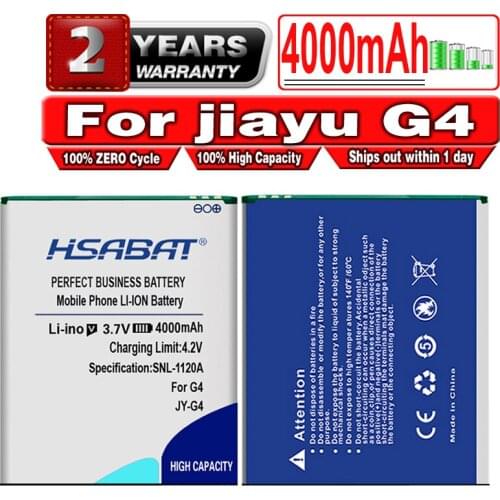 HSABAT 100% New 4000mAh Battery for jiayu G4 Battery G4c G4T G4S JY-G4 Battery