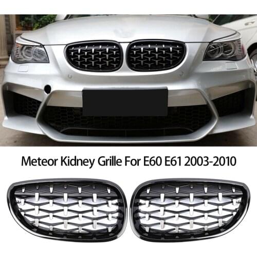 Front Bumper Kidney Grill Diamond Grille for BMW E60 E61 5Series 550I 535I M5 2003-2010 Meteor