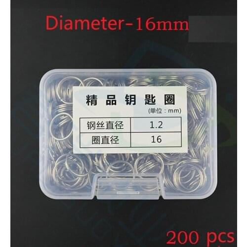 KeyRing Round Split Key Rings Keychain Diameter 16MM Nickel Compass key ring keychain connector llaveros hombre chaveiro